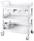 OURECO Utility Beauty Cart,Mobile Storage Trolley With Drawer, All Purpose Roller Beautician Spa Cart Spa Instrument Cart,Salon Spa Tool Holder/3 Tier/64.5Cm