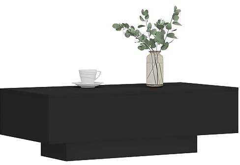 Tidyard Table Basse Table de Salon Bout de Canapé Style Moderne Décor Intérieur Noir 100x49,5x31 cm Bois d'ingénierie
