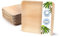 onlyleaf Palmware Haute qualité d'assiette en feuille de palmier I 25 pièces d'assiettes rectangle du feuille palmier 25 x 25 cm I Bio jetable vaisselle pour fête rapidement décomposable