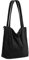 MHDUYEG Cordtasche Shopper Damen - Große Kapazität Cord Tragetasche Mit Reißverschluss, Stofftasche, Umhängetasche (Schwarzes/Dick)
