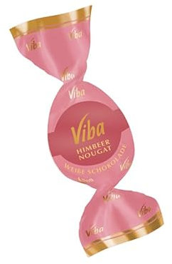Viba Nougat Ei, Edelvollmilch-Schokolade (Himbeer Nougat, 75 x 19 g)