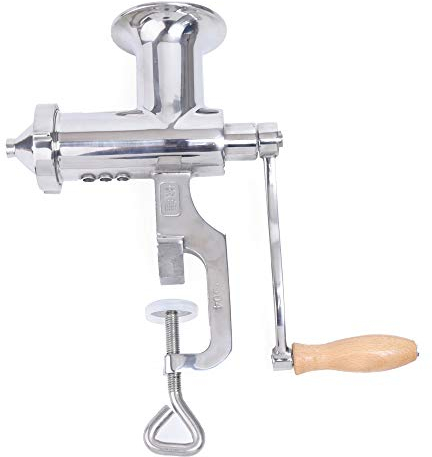 LANNADD Manuelle Entsafter Weizengras, Edelstahl Weizengras Saftpresse Squeezer Obst Gemüse Entsafter, Mit 3 Filter Saftpresse Manuell Edelstahl Verwendung für Weizengras und Blattgemüse - Silber