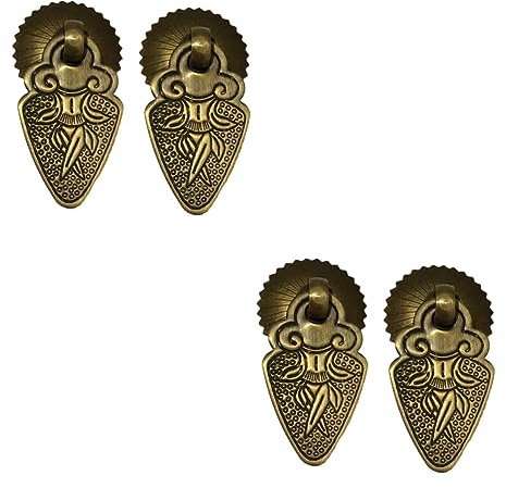 jojofuny 4 Stück Goldfischgriff Schrankdekor Hardware Für Küchenmöbel Kommode Knopf Schublade Zieht Schwarze Griffe Für Schränke Vintage-dekor Schrankknöpfe Jahrgang Kupfer Türschnalle