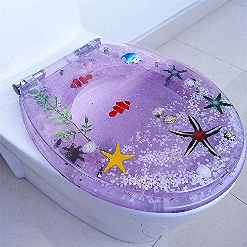 Toilettensitz, Absenkautomatik, Toilettensitzdeckel, Schnellverschluss, Toilettendeckel, Toilettendeckel, Toilettensitz, automatisches Absenken, ergonomisches Design (D) (H)