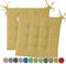 heimtexland 2er Pack Outdoor Stuhlkissen Sitzkissen wasserabweisend wetterfest Gartenkissen 40x40 gesteppt Gartenstuhl Gartenbank Polster Kissen UV-beständig Typ551 Senfgelb