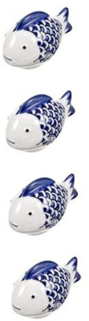 TOPBATHY 4 Stück Schwimmende Fischornamente Keramik Wohnkultur Tiere Karikaturen Karikatur Schmücken Basteln Mit Aquarien Kleine Fischfigur Fisch-Statue Schmuckstücke Aquarium
