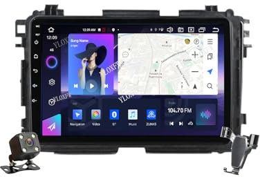 YLOXFW Android 12.0 Autoradio Stereo Navi mit 4G 5G WiFi DSP Carplay für H-onda HR-V XR-V Vezel 2013-2022 Sat GPS Navigation 9 Zoll MP5 Multimedia Video Player FM BT Receiver,M6 pro1