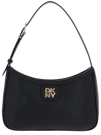 DKNY Damen Carol Demi Umhängetasche, schwarz/Gold