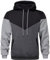 comefohome Hoodie Herren Pullover Langarm Sweatjacke Kapuzenpullover Farbblock Casual Sweatshirt Hoody Kapuzenjacke mit Tasche Schwarz Grau XL