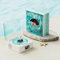 The Waves Vinyl Player,Aqua Vinyl Speaker Plattenspieler Bluetooth Bluetooth Plattenspieler Waves Vinyl Bluetooth-Lautsprecher Kompatibel mit Bluetooth Waves Vintage Vinyl Record Player