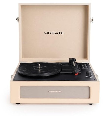 CREATE/Record Player Retro/Tocadiscos Retro Arena/con Bluetooth, USB, SD, MicroSD y Mp3