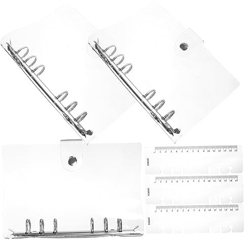 OFFSCH 3stücke Klarer Ordner Abdeckung Ordner Notebook Hülle Nachfüllbar Notebook Schale Klarer Abdeckung Für Tagebuch Reiseplaner Business-notizbuch