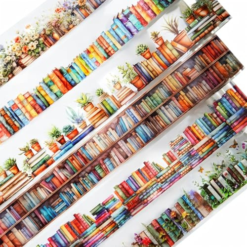 HAIYUU Washi Tape PET Sticker, 6 Rollen Scrapbook Stickers Journaling Scrapbooking Zubehör Stickers Transparent Scrapbook Junk Journal Zubehör Accessories for Scrapbooking,Bullet Journals,Planners