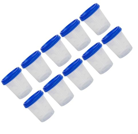 YJDOORPLAY 10 Pack 120ml Plastic Urine Sample Jars with Lids for Kitchen and Experimental Use (2)