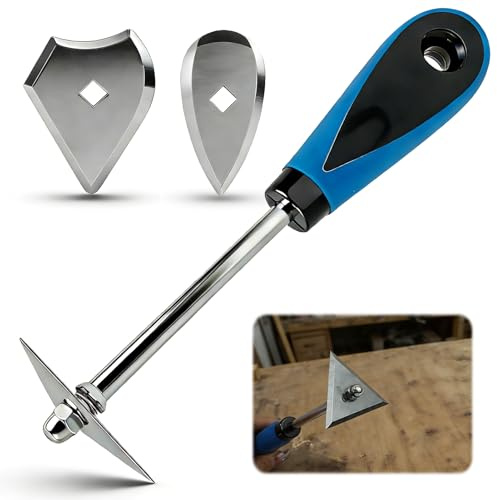 Paint Stripper Tool Set, 3-in-1 Shave Hook Scraper with Stainless Blades | Triangle Combination Heart Shapes, Easy Removal, Professional Remover Wood Scraper Tool for Home Renovation Woodworking & DIY