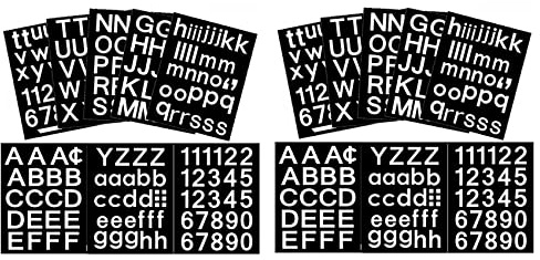 Reeatel 16 Sheets Self-Adhesive Vinyl Letters Numbers Kit, Mailbox Numbers Sticker for Mailbox,Signs,Window,Cars,Address Number