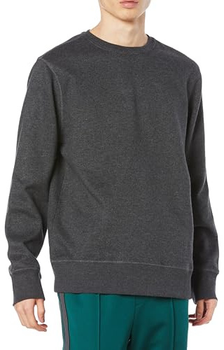 Amazon Essentials Men's Fleece Crew Neck Sweatshirt (Available in Big & Tall), Charcoal Heather, M