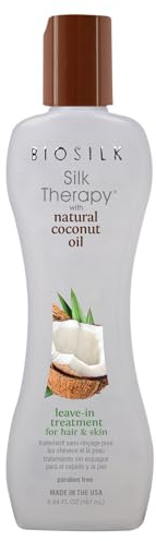BioSilk Silk Therapy with Natural Coconut Oil Leave-In Treatment for Hair & Skin, 167 ml