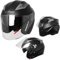 Demi Jet Casque Visière Pare Soleil ECE 22-05 Approuvé Moto Scooter A-Pro Kinetic Noir Mat M
