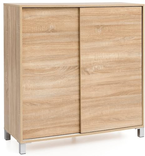 FineBuy Schuhschrank SV51780 Holz 100x108x37,5 cm Ablage Hoch, Design Schuhständer Groß 20 Paar Schuhe Schuhregal Flur, Schuh Aufbewahrung Platzsparend, Schuhablage Dielenmöbel Modern XXL
