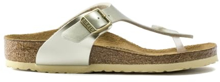Birkenstock Gizeh Kids Electric metallic Gold, Birko Flor Flip Flops, 36 EU Schmal
