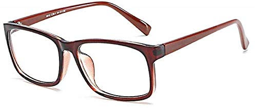 Boolavard Blue Light Blocking Brille Square Nerd Brillengestell Anti Blue Ray Computerspiel Brille (Braun)