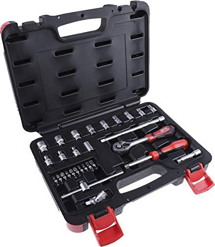 RS PRO 1/4 Inch Socket Set Square Chrome-Plated 29-Piece