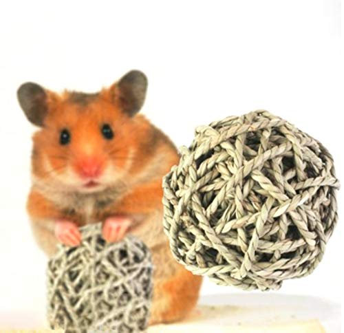 MEYANG Jouet A Macher pour Animaux Domestiques Boule, Jouet Lapin, Boule d' Naturelle, pour Cobayes, Hamsters, Lapins, Écureuils, Gerbilles Et Autres Petits Animaux