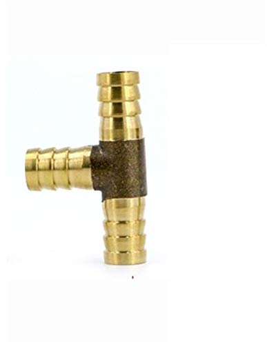 Geeyu ZHaonan- Messingschlauch, T-Stück Y-Kreuz 2/3/4 Way Montag Splitter, 4 5 6 8 10 12 14 16 19 25 mm Schlauchkupplung Messing Hosetail gerade Winkel, Wasserschlaucharmaturen