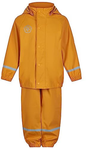 Color Kids Unisex Kinder Rain Set Solid Pu Regenjacke, Kadmiumgelb, 128