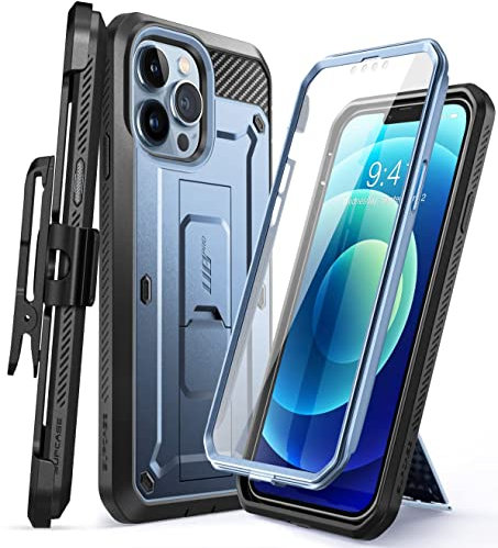 SUPCASE Unicorn Beetle Pro Rugged Full Body Case for iPhone 13 Pro 6.1 inch (2021), Metallic Blue