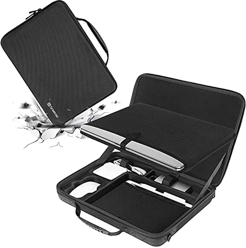 Smatree 15.6 inch Laptop Briefcase Compatible with Samsung Galaxy Book2 Pro 360/ Book Pro 360 15.6 Inch, Super protection and Shock-proof Hard Shell Case with Accessory Organizer Compartment