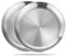 Betinyar - Juego de 2 platos redondos de acero inoxidable de 17 cm, para cena, camping, exterior, plata, 17 cm