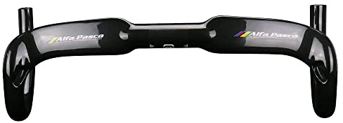 Alfa Pasca Fahrrad Carbon Rennrad lenker Fahrrad lenker Schwarz UD glänzend Interne Routing 31,8x400mm Carbon lenker