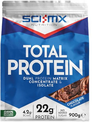 SCI-MX Total Protein Powder • Lean Muscle • Chocolate Flavour • 900g | SCI-MX Total Protein Powder • Chocolate Flavour • Lean Muscle Support • High Protein Formula • Daily Nutrition