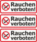 Nation 3x Aufkleber Rauchen Verboten Nicht Rauchen Schild Selbstklebende Karte Sticker - R001