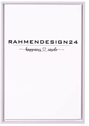 Rahmendesign24 Schattenfugenrahmen Oslo für Keilrahmenbilder und Leinwände 21x29,7 (DIN A4) Weiß (matt) Schattenfuge