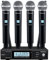 VOXFULL 4 Channel UHF Wireless Microphone Cordless Handheld Microphones Professional for Singing Karaoke Church 4x100 Adjustable Frequency(328FT)