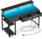 Rolanstar 120cm Computer Desk with Monitor Stand & Storage - 3 Fabric Drawers, 2 Shelves, Gaming Desk with LED Lights & Power Outlets, Home Office Desk, Study Writing Table for Work Play(Black)