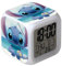 Urho Réveil Numérique Mignon pour Chambre d'Enfant - 7 Couleurs Changeantes, Horloge Cube avec Lumière, Réveil de Sommeil de Chevet pour Enfants - Stitch D