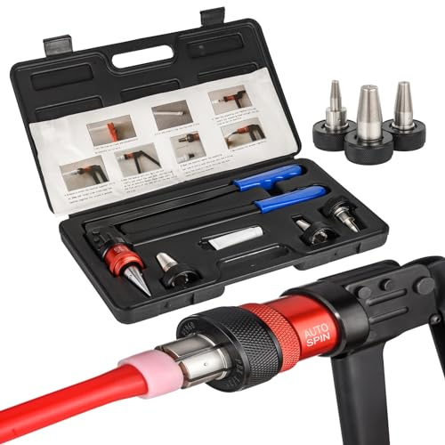 GUOFIS Auto-Spin PEX A Expansion Tool, Automatisch Rotationskopf PEX Expander Kit, mit 1/2 3/4 1 Expansion Head