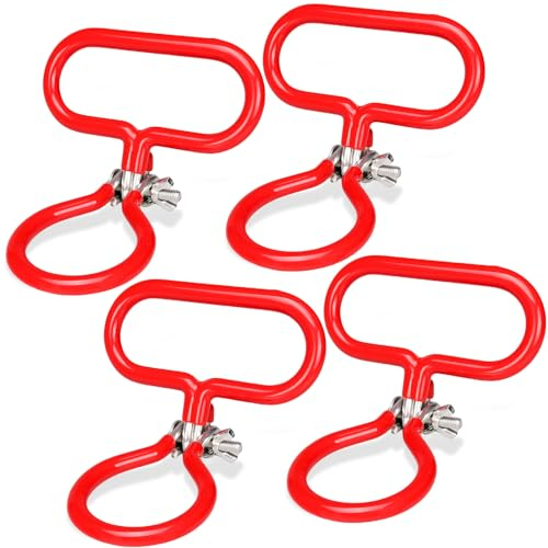 Dexspoeny 4 mangos de garrafón, mango de cristal portátil, soporte ajustable resistente para cuello liso de 3 galones, 5 galones, 6 galones, 6.5 galones, mango esencial de fermentador de vino para