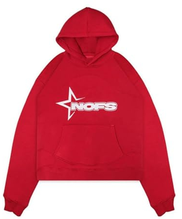 WSYZXXN Nofs Zweiteiliger Sportanzug Für Männer Nofs Baggy Jeans Herren Y2K Nofs Partner Jogginganzug Nofs Sport Outfit Herren Nofs Jogginganzug Baumwolle Nofs Joginanzuge Nofs Ganzkörperanzug