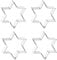 ieron 4 cortadores de galletas de estrella de David, cortador de estrella judía de acero inoxidable en forma de estrella para decoración de pasteles