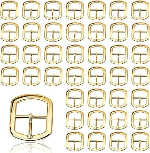 STOUCLA Gürtelschnalle Schnalle,Metall Rollschnallen,gurtschnalle, madrid big buckle,für Gurt Band Geldbörse DIY Zubehör,40er Set,gold