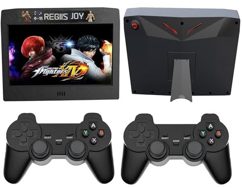 RegiisJoy 28000 in 1 Pandora Box 50s Portable Mini Arcade Game Console with HD Display 2.4GHz Wireless Controllers Search / Hide / Save / Charge / Pause Games Black