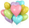 Herz Folienballon Pastell, 10 Stück 18 Zoll Macaron Herzluftballons Valentinstag Herz Folienballons Luftballons für Süßigkeiten Geburtstag Hochzeit Babypartys Verlobung Valentinstag Partydekoration