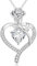 CDE Halskette Damen Rosegold Herz Kette Sterling Silber 925 Geburtsstein Geschenke für Frauen mit Anhänger Schmuck Geburtstag Weihnachten Valentinstag Muttertag Mama (Silber-04-Apr)