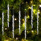 Kiiwah 20 Piezas Carámbanos Adornos Árboles de Navidad, Acrílico Transparente Decoración Árbol Cristal Colgantes para Interior Exterior Fiesta Deco