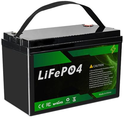 HJGHY Batterie au Lithium 12 V 100 Ah LiFePO4 100 Ah 120 Ah 160 Ah 180 Ah 200 Ah Batteries au Lithium 200 A BMS intégrées pour Camping-Car, Marine, Camping,12v,100Ah